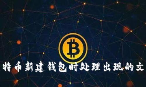 如何在比特币新建钱包时处理出现的文件夹问题